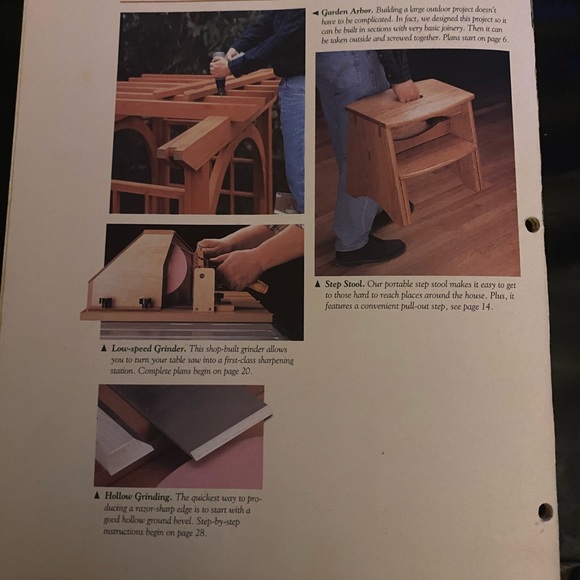 🎉5/$10🎉Woodsmith magazine vol 19 number 111 June 1997 garden arbor, step stool - Picture 8 of 8